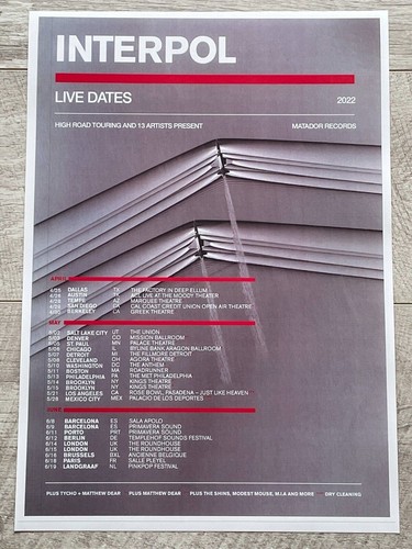 Interpol concert poster - interpol,