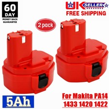 2-PACK 14.4V 5.0Ah Battery For Makita PA14 1420 1422 1433 1434 6280D 6281D NI-MH