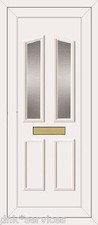 WHITE FULL HEIGHT UPVC DOOR PANEL ( CLINTON / KENSINGTON TWO ) CUT TO SIZE FREE
