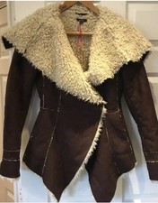 AFGHAN JACKET FAUX SUEDE WITH