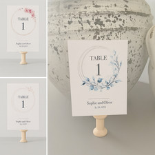 TABLE NUMBERS WeddingA6 cards greenery foliage boho rustic wedding table numbers