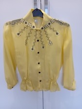 2 GENUINE Vintage 1940's Chiffon Blouses