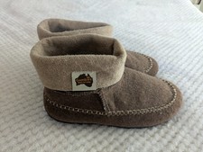 Gumbies Thredbo Brown Cream High Top Eco Slipper Boot Indoor Outdoor Size UK 6