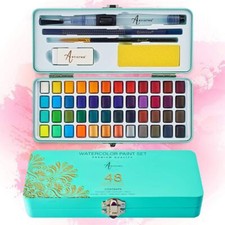 ARTISTRO Watercolour Paint Set, Vivid Colors in Portable Box, Including Palette 