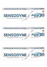 3x Sensodyne Rapid Relief Whitening Toothpaste | Long Lasting Protection - 75ml