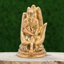 Brass Sai Baba On Hand Rare