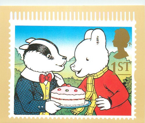 Postcard stamp rupert and - postcard, of