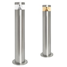 Modern LED Bollard Garden Lamp Post Stainless Steel Outdoor Cool & Warm White