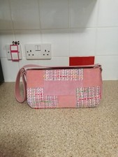 Small Fabric Handbag Pink, Multicoloured Squares Per Una