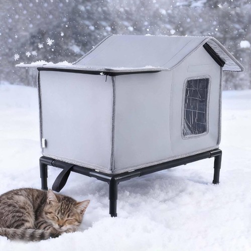 Insulated outdoor cat house - outdoor,