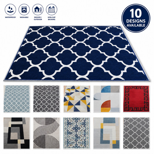 Large printed rug - rug, indoor
