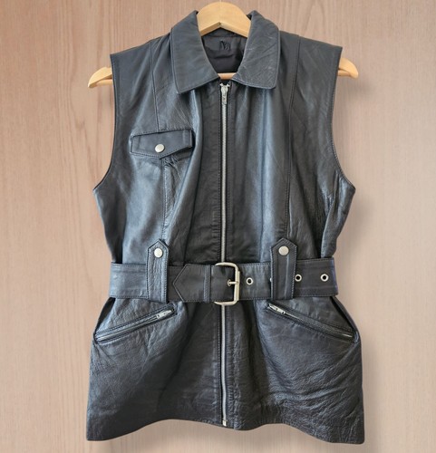 Vintage 80s black faux - black,