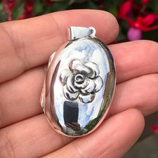 925 Sterling Silver Large Oval
