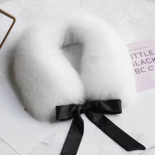 Warm fur collar scarf faux - fur,