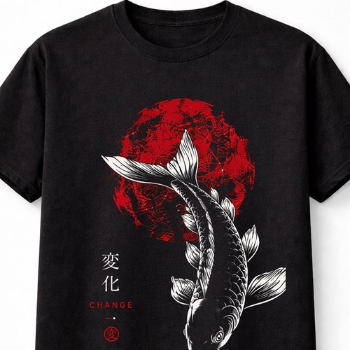 Japanese koi fish red - japanese,