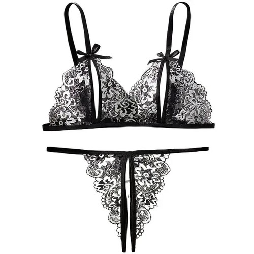 Womens lace lingerie set - lace, sheer