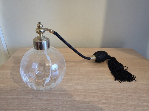 Vintage crystal glass perfume - crystal,