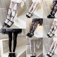 Fashionable Long Stockings Baby Girls Lace Tights Solid Color for Daily Party