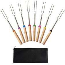 8PCS Marshmallow Toasting Forks Smores Sticks for Fire Pit Telescoping Marshm