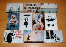  BANKSY ART PRINTS 10 POSTCARD