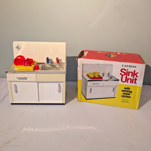 1970s vintage casdon toy sink - casdon,