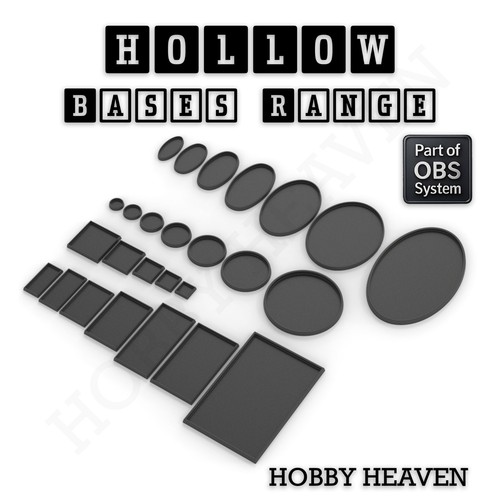 Hollow miniature bases resin - hollow,