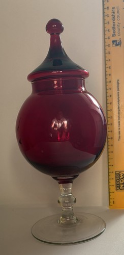Vintage rich red glass