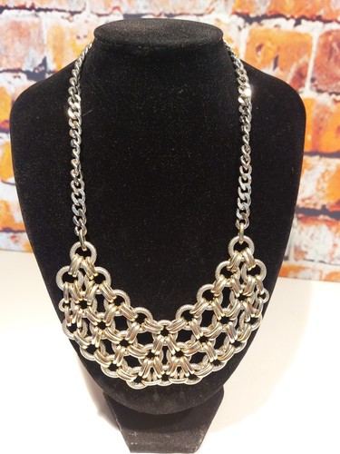 Chunky heavy silver toned - chunky,