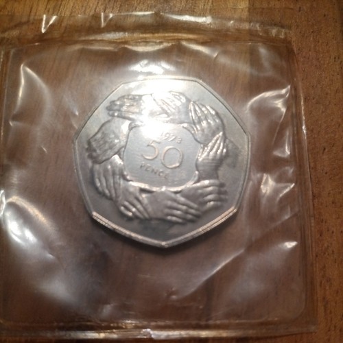 Large old style 1973 50p - , fifty