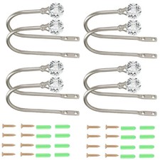 4/8PCS Silver Metal Crystal