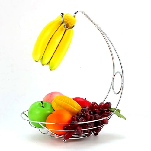 Chrome banana hanger - banana, fruit