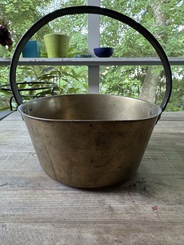 Antique brass preserving - antique, pot