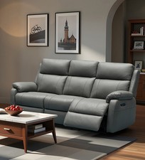 DARK GREY Italian Leather 3