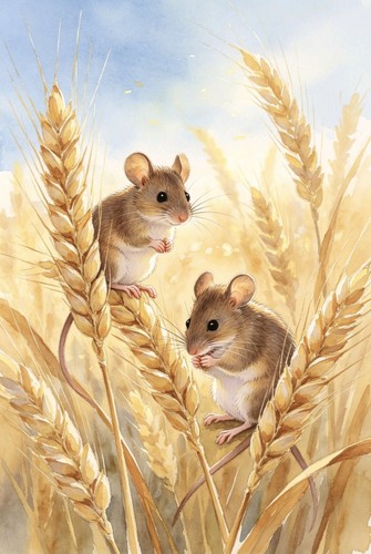 Field mice wildlife - field,