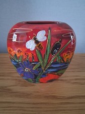 Anita Harris - Dragonfly, Reed Iris purse vase -RARE