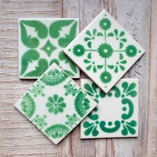 Handmade Mexican Tile Coaster Set Iglesia