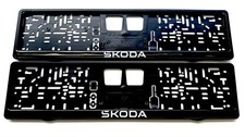 2 x New Skoda logo  Black 3D