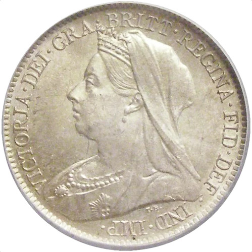 1901 sixpence old veiled - sixpence,