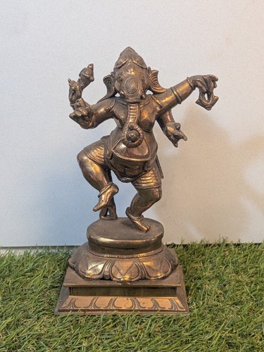 Brass hindu statue dancing - statue,