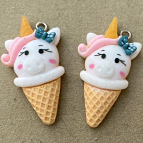 Unicorn ice cream cone resin - ice,