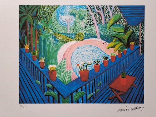 David hockney signed red - signed,