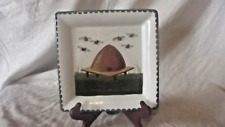 Wemyss Ware Robert Herron Era Square Plate Decorated with Bees & Skep