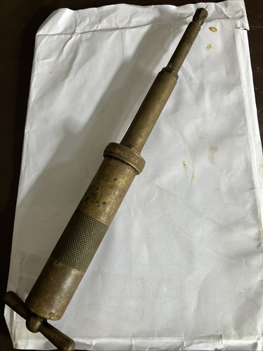 Vintage brass grease gun - vintage,