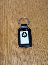 BMW ORIGINAL GENUINE LEATHER DEALER KEYRING ACCESSORY WITH LOGO KEYCHAIN GIFT UK