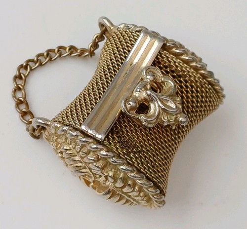 Vintage chatelaine mesh purse
