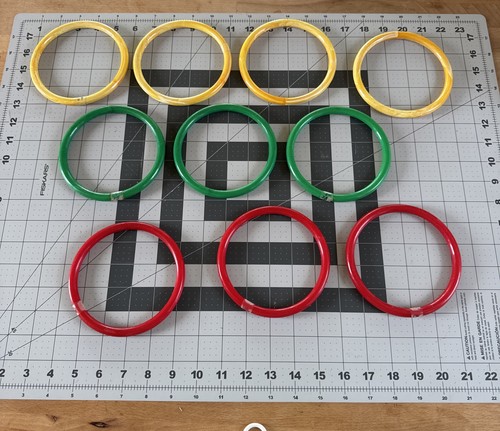 Vtg plastic o - o, rings