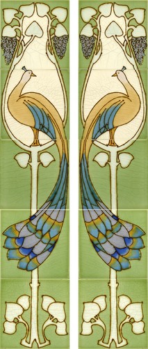 New art nouveau - new, peacock