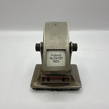 Antique 1925 Metal Perpetual Flip Desk Calendar – Vintage Office Decor