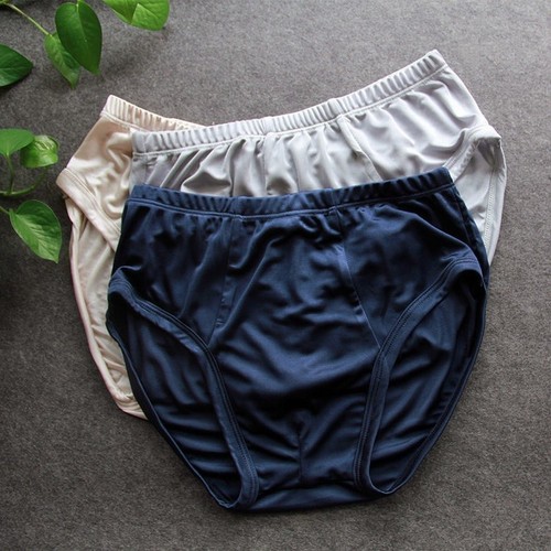 Men 100 silk knitted briefs - 100%,