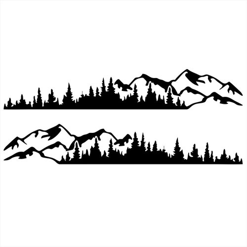 Tree mountain forest decal - mountain,
